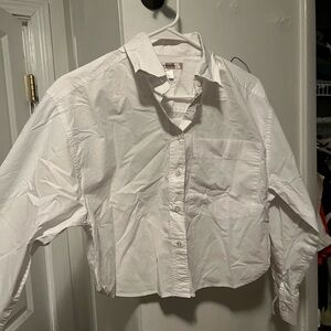 Banana Republic White Button-Up Shirt